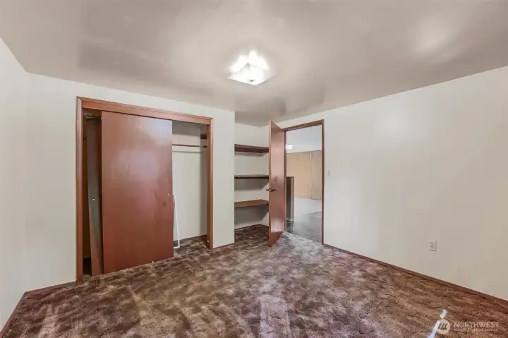 Great storage in the bedroom.
