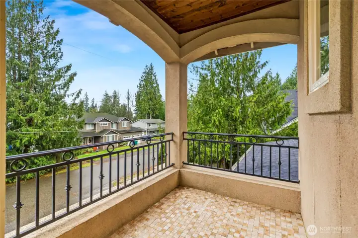 Secondary bedroom's private covered deck.