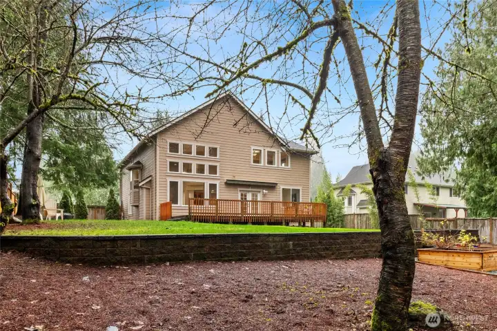 Retaining wall was recently installed to improve the yard.