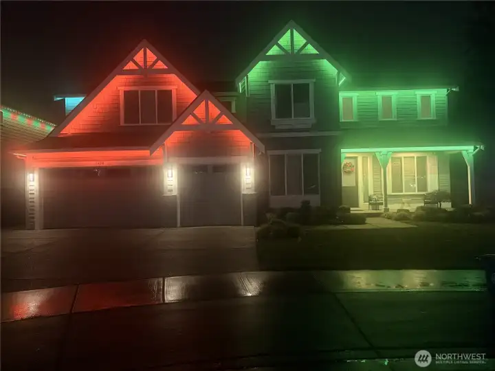 Permanent Holiday Lights with Customizable Colors