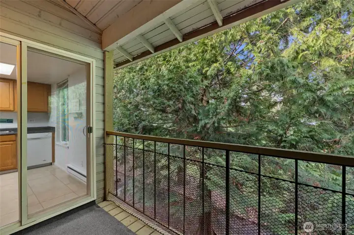 Private balcony backing up to the golf course