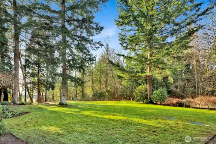 Privacy abounds with natural surrounding vegetation buffer.