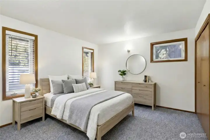 ADU Bedroom. Virtually staged.