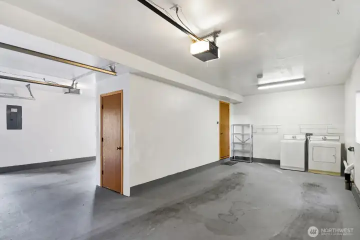 2 car garage below ADU w/washer-dryer.