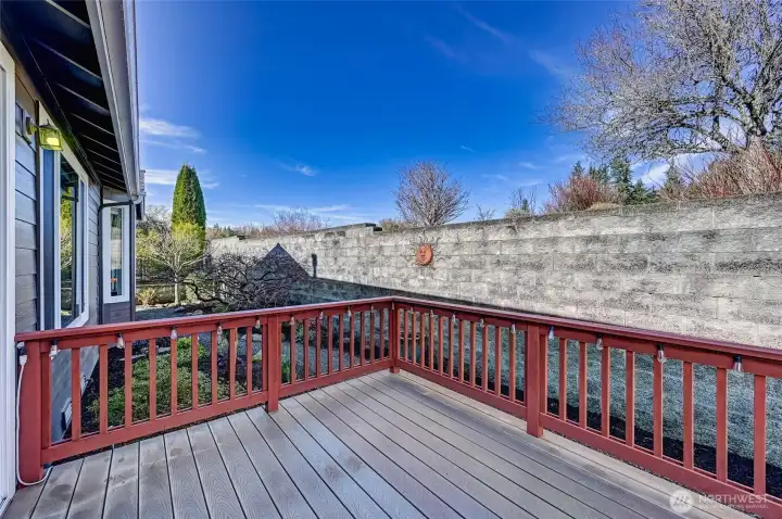 Relax and entertain on the Trex deck and paver patio.