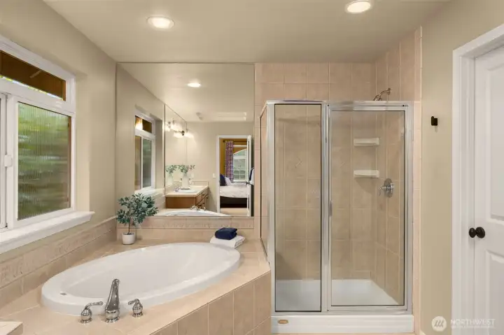 Unwind in your deep soaking tub.