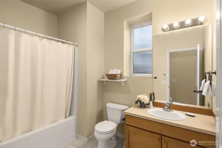 Full bathroom on the lower-level.