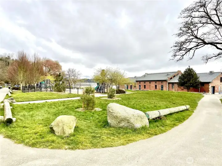 Golden Gardens playground and bathhouse!