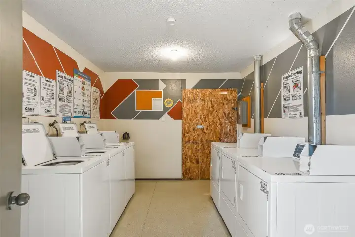 Laundry room is just down the hall