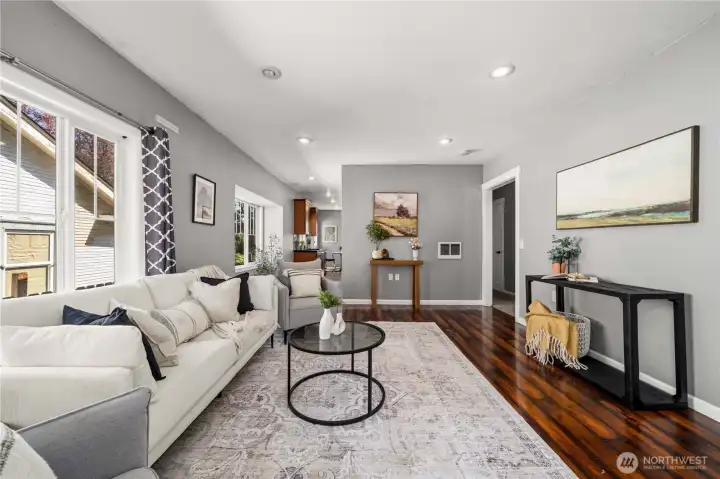 Welcoming entry/living room.