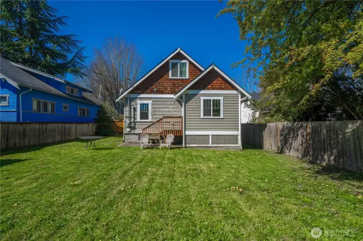Leveled, fully fenced yard.