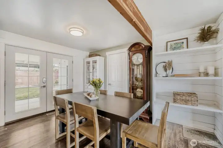 Dining room with french doors