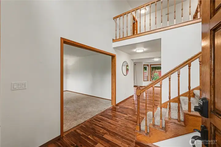 Home enters into vaulted entry.