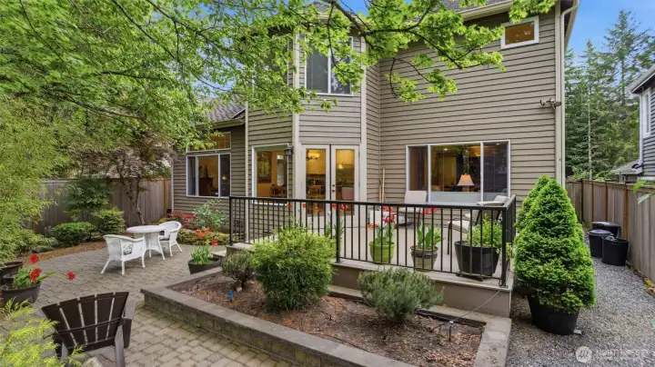 Looking at the back of the home.