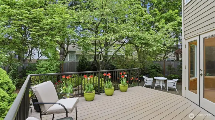 Incredible privacy.  It is the perfect place for coffee or and perfect for a small get together.