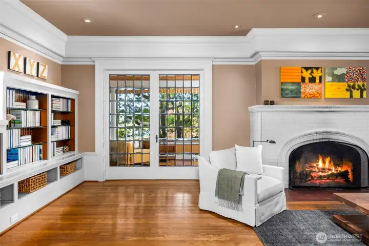 A perfect corner for quiet afternoons spent curled up by the fire with a favorite book.