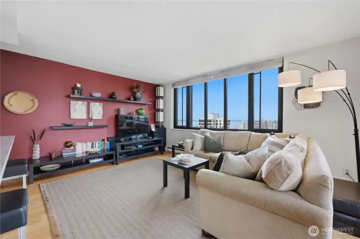You can see your gracious open living room with breathtaking views!