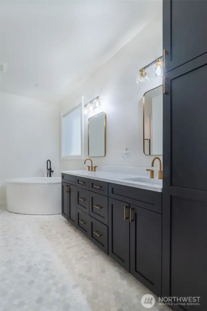 Primary bath and vanity