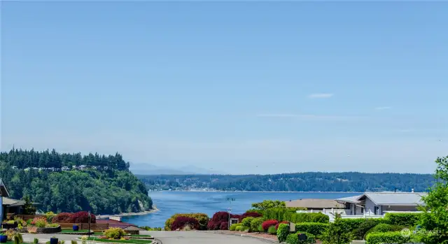 How about this fabulous view from the front of the home?  You can see the Narrows, Olympic Mountains, and into Gig Harbor Bay.