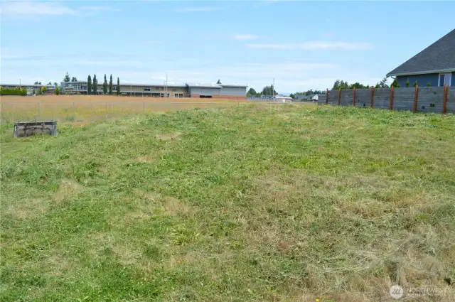 Looking North across the lot