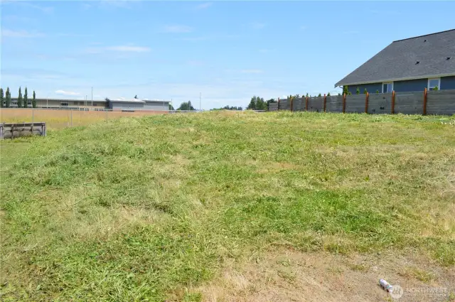 Looking NE from SW corner of lot