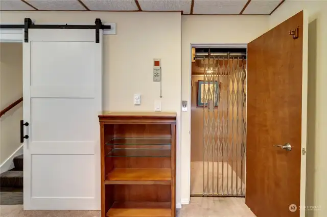 Elevator for No Step Access to Upper Stories of Your Townhome When Entering Through Garage.