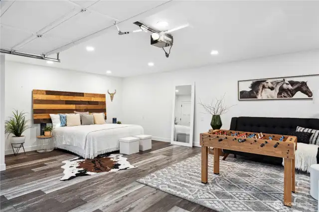 Entertainment and extra sleeping area