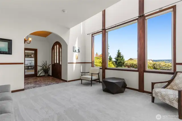 Formal living room with views.