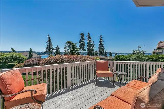 Main level deck off of kitchen.