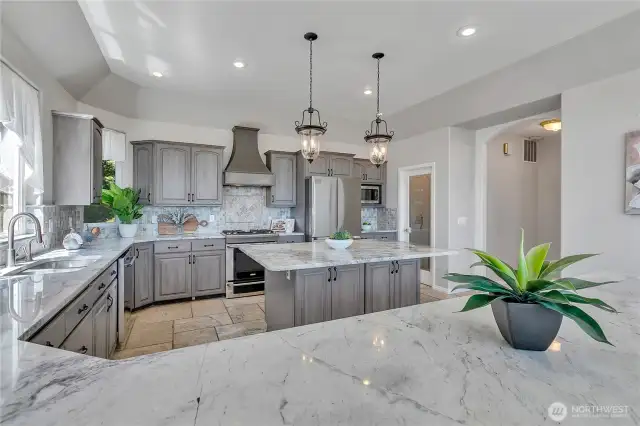 Magnificicent gourmet kitchen with walk in pantry & all appliances included.