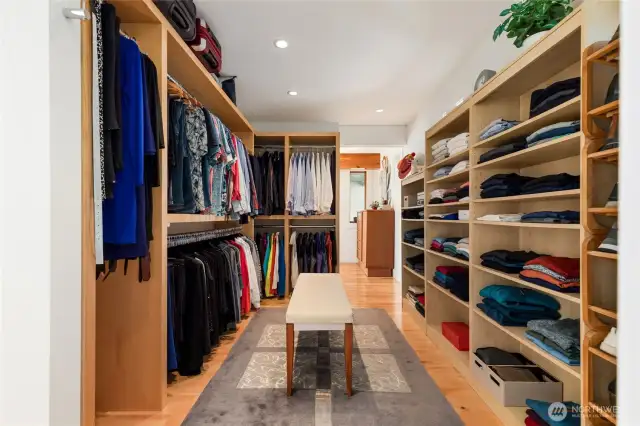 Primary bedroom, walk-in mega closet!