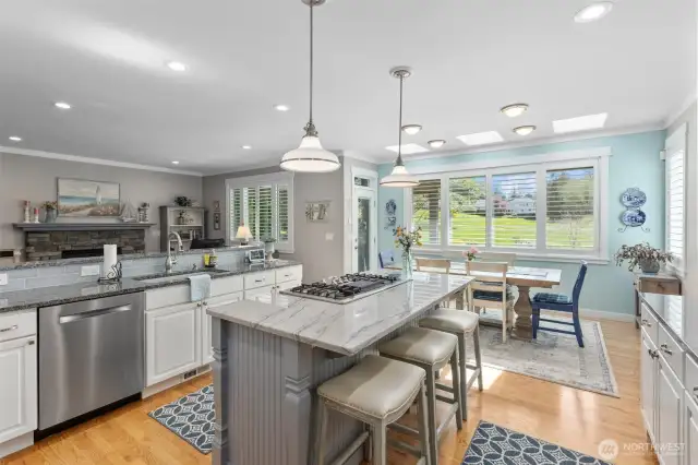 Open, great room concept. An entertainer's dream!
