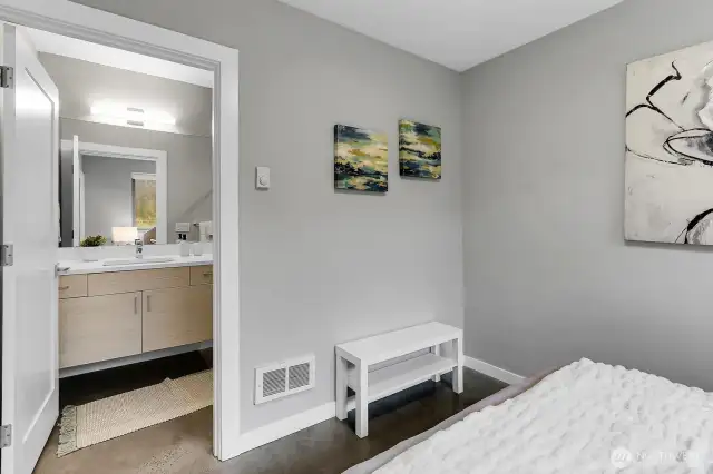 Much desirable feature - 3rd bedroom with attached bath!