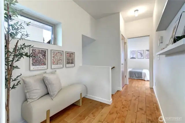 Upstairs area where owners previously had a stand-up desk.