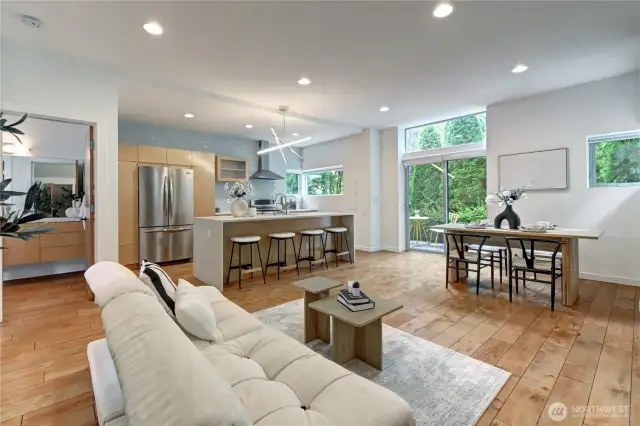 Large, open great room.