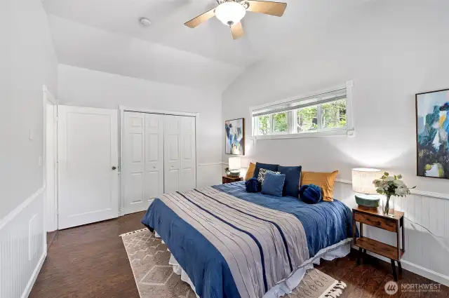 PRIMARY BEDROOM WITH WALK IN CLOSET