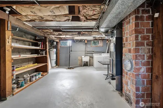 LAUNDRY ROOM, FURNACE, WATER HEATER IN BASEMENT