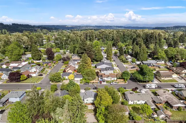 OVERHEAD VIEW FROM BACK OF HOME