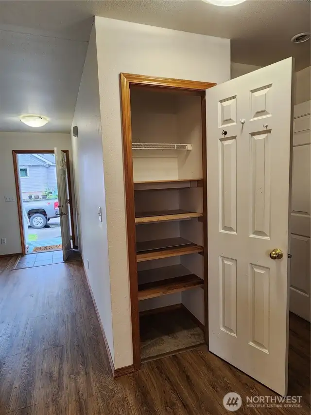 Right beside the kitchen is a pantry for you kitchen appliances or your Costco items!