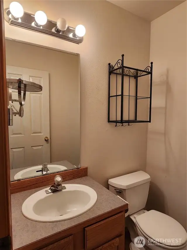 This is the half bath on the main level for your guests.