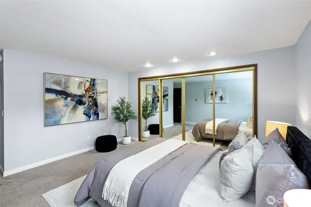 Another view of primary suite from ensuite.