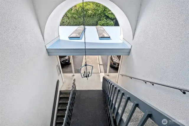 Stair view from the front door.