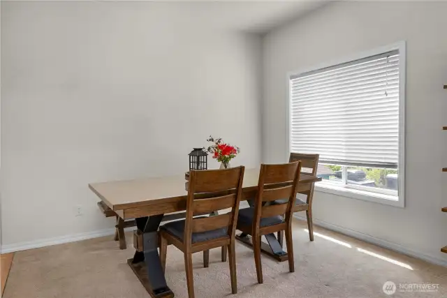 Spacious dining area