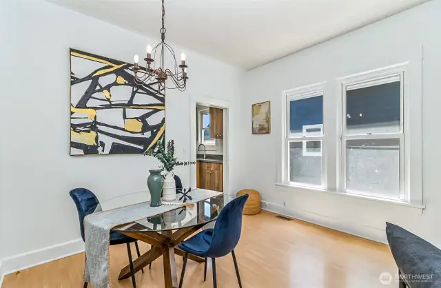 Pleasant dining room.