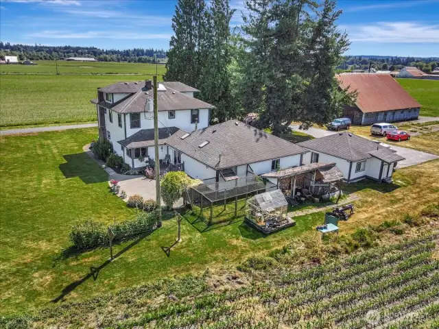 The back of the home