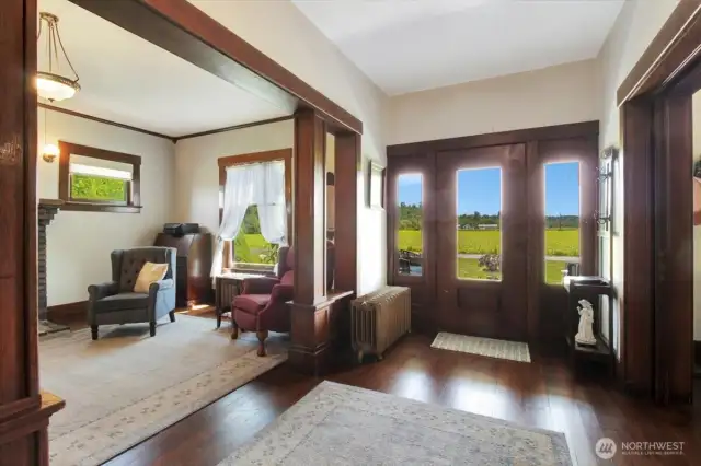 Looking out to the front door