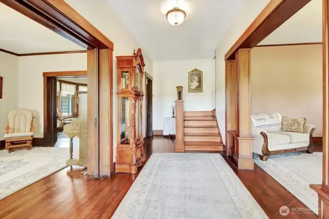As you enter the home from the front door