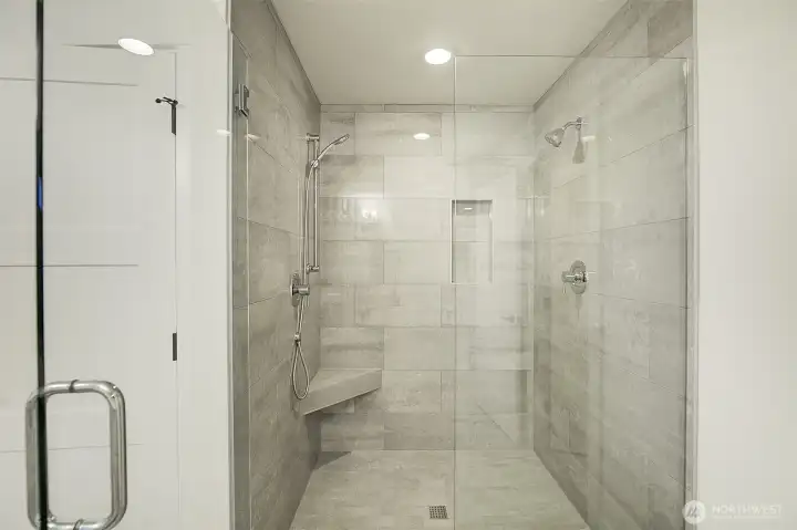 Custom double shower.