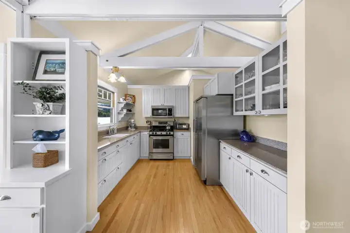 Take advantage of all of the glass cupboards and store your favorite display of dinnerware.