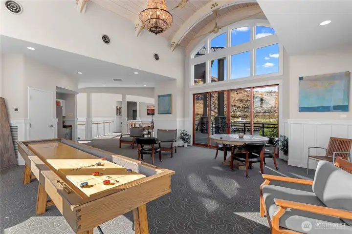 Down the hall are shower rooms, laundry, and administrative offices.